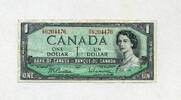 Canada 1 Dollar 1954 P.74b VF 9.29 US$  +  11.61 US$ shipping