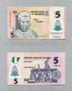 Nigeria 5 Naira 2011 P.38b/Polymer unc/kassenfrisch 1.16 US$  +  7.57 US$ shipping