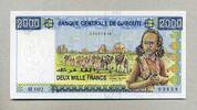 Djibouti 2.000 Francs ND 2008 P.43a - Kamelkarawane M&auml;dchen - Banque Cen... 27.88 US$  +  11.61 US$ shipping