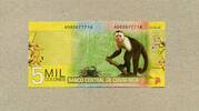 5.000 Colones 02.9.2009 Costa-Rica P.276a - Mangrovensumpf, Blumen, Krabben, Affen unc/kassenfrisch