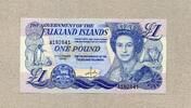 1 Pound 01.10.1984 Falkland-Island P.13a - Government of the Falkland Islands -   Elizabeth II - unc/kassenfrisch