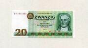 Staatsbank der DDR 1971-1989 20 Mark 1975 Ros.362a - Johann Wolfgang v. ... 10.39 US$  +  11.55 US$ shipping