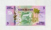 Cook-Insel 3 Dollars ND 1992 P.3 unc/kassenfrisch 6.97 US$  +  11.61 US$ shipping