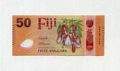 Fiji-Insel 50 Dollars P.128 - Neuste Polymerausgabe - Tagimoucia-Blume - Segelschiff Girmitiya-Frau - -