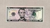USA 5 Dollars - NEW YORK CITY - President Abraham Lincoln - -