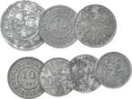 Belgien & Tschechoslowakei Lot 7 Münzen 1916 - 1942 Lot - Belgien + Tschechoslowakei besetzte Gebiete 1 + 2 WK VF Siehe Bild