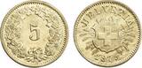 Schweiz 5 Rappen 1873 BU