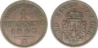 Deutschland 1 Pfennig Brandenburg-Preußen, Wilhelm I. 1861-1888 -