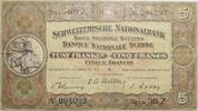 Schweiz 5 Franken Note Typ Wilhelm Tell -