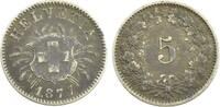 5 Rappen 1877 Schweiz  -ss