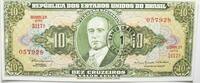 Brasilien 10 Cruzeiros Mit Falscher Schrift (MINSTRO) und Überdruck 1 Centavo -