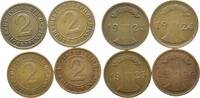 Deutschland 4 x 2 Pfennig Lot von 4 X 2 Pfennig -