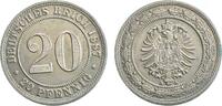 Deutschland 20 Pfennig Kaiserreich, kleiner Adler -