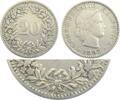Schweiz 20 Rappen Stempelriss -