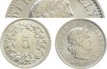 Schweiz 5 Rappen Stempelfehler, Augsbraue -