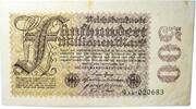 Detschland 500 Millionen Mark 1. September 1923 -