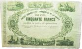 Schweiz 50 Francs Freiburg, Agricultural and Industrial Credit of Broye, 28. Mars 1877 -