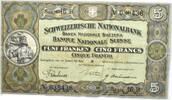 Schweiz 5 Franken Swiss National Bank (Schweizerische Nationalbank) 2.12.1926 -