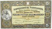 Schweiz 5 Franken Swiss National Bank (Schweizerische Nationalbank) 17.05.1939 -