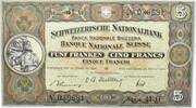 Schweiz 5 Franken Swiss National Bank (Schweizerische Nationalbank) 20.01.1949 -