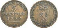 Deutschland 3 Pfennig Reuss Schleiz - Jüngere Linie, Heinrich LXVII. 1854-1867 -