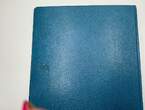 Lindner Ringbinder Blau aus Leder gebraucht