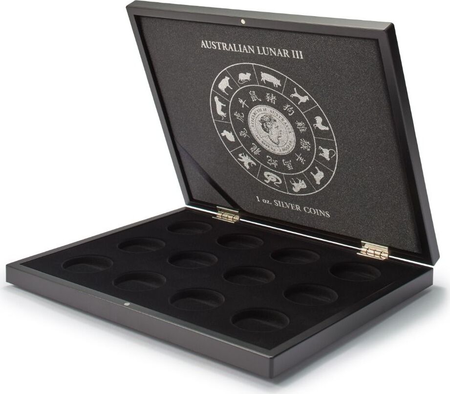 Leuchtturm Münzkassette Volterra für 12 Silbermünzen „Lunar III“ 364640 Neu