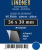 Lindner Klemmtaschen-Zuschnitte Schwarz 36 x 30 mm (50 Stück) HA6041 Neu -