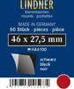 Lindner Klemmtaschen-Zuschnitte Schwarz 46 x 27,5 mm (50 Stück) HA6100 Neu -