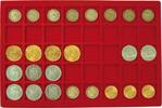 Lindner Münztableau für 40 Münzen bis 34 mm Ø - Rot 2329-40 Neu -