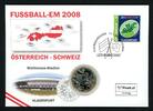 Österreich 2008 Numisbrief 5 € Fußball EM Klagenfurt unzirkuliert -