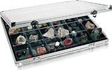 Lindner Alu-Sammelvitrine mit 24 Fächern (65 x 58 mm) 4890-24 Neu -