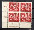DDR DDR MiNr. 260 DZ postfrisch im 4er Block Eckrand ul MiNr. 260 DZ im 4er Block Eckrand ul -