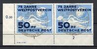 DDR DDR MiNr. 242 DV gestempelt im waag. Paar Eckrand ul MiNr. 242 DV im waag. Paar Eckrand ul -