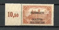 Allenstein Allenstein MiNr. 12 b postfrisch geprüft Gruber MiNr. 12 b geprüft Gruber -