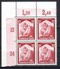 Deutsches Reich Deutsches Reich MiNr. 567 postfrisch als 4er Block Eckrand ol MiNr. 567 als 4er Block Eckrand ol -