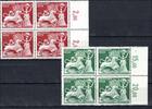 Deutsches Reich Deutsches Reich MiNr. 816-817 postfrisch als 4er Blöcke, quer gefaltet MiNr. 816-817 als 4er Blöcke, quer gefaltet -
