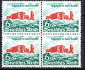 Deutsches Reich Deutsches Reich MiNr. 750 postfrisch 4er Block MiNr. 750 4er Block -