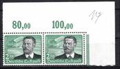 Deutsches Reich Deutsches Reich MiNr. 538 x postfrisch waag. Paar Eckrand or MiNr. 538 x waag. Paar Eckrand or -
