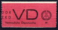 DDR DDR Dienstmarken ZKD MiNr. VD 1 A Vertauliche Dienstsache 1965 postfrisch MiNr. VD 1 A Vertauliche Dienstsache 1965 Dienstmarken ZKD -