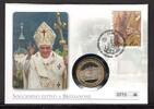 Vatikan 2008 Numisbrief mit Medaille Benedikt XVI. Bressanone -