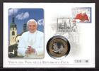 Vatikan 2008 Numisbrief mit Medaille Benedikt XVI. in Tschechien -
