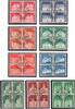 Schweiz Schweiz 4er Blöcke MiNr. 878-886 Ersttagsstempel MiNr. 878-886 4er Blöcke -