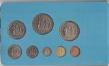 01 - 10 n. Chr. BELIZE 8 DIF UNC COINS Cu-Ni SET 0.01 - 10$ 1974 YEAR BIRD KM#45 SPECIMEN MATTE