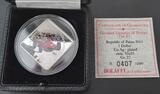 2011 PALAU COLORED 1$ PROOF COIN YEAR MOTORCYCLE FERRARI 156 BOX COA PHIL HILL