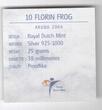 10 FLORIN 2004 ARUBA - SILVER PROOF  COIN YEAR KM#30 FROG + COA