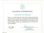01 - 10 n. Chr. BELIZE PROOF 8 DIF COINS SET 0.01 - 10$ 1981 YEAR KM#65 SPOONBILL BOX COA Cu-Ni