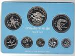 01 - 10 n. Chr. BELIZE PROOF 8 DIF COINS SET 0.01 - 10$ 1981 YEAR KM#65 SPOONBILL BOX COA Cu-Ni