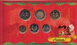 2004 SINGAPORE MINT PACK 6 DIF UNC COINS SET 0.05 - 5$ BIMETAL YEAR KM#104.2 MAS