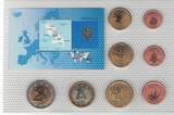 2007 MARTINIQUE PROBE PATTERN ESSAI 8 UNC COINS SET 0.01 - 2 EUROP YEAR SHIP